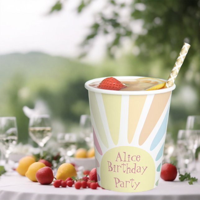 Vasos De Papel Sunshine Birthday Party (Subido por el creador)