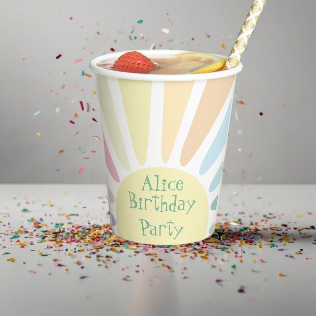 Vasos De Papel Sunshine Birthday Party (Subido por el creador)