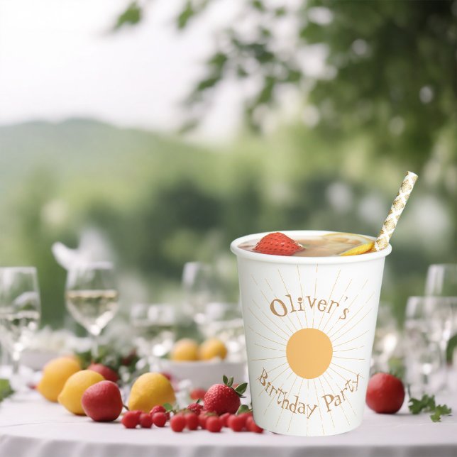 Vasos De Papel Sunshine Birthday Party (Subido por el creador)