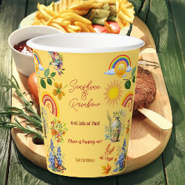 Vasos De Papel Sunshine Rainbow Spring Garden Butterfly Cumpleaño