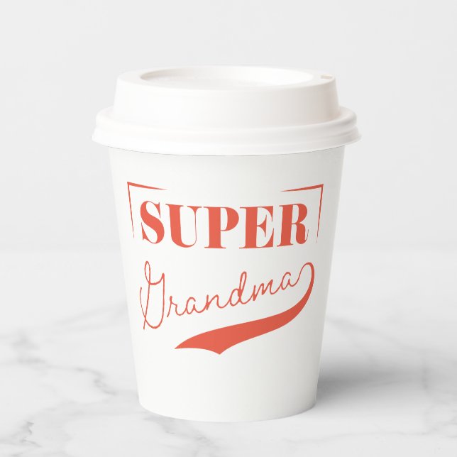 Vasos De Papel Super Abuela (Anverso)
