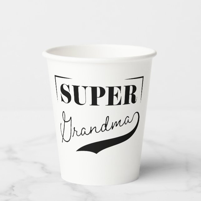 Vasos De Papel Super Abuela (Anverso)