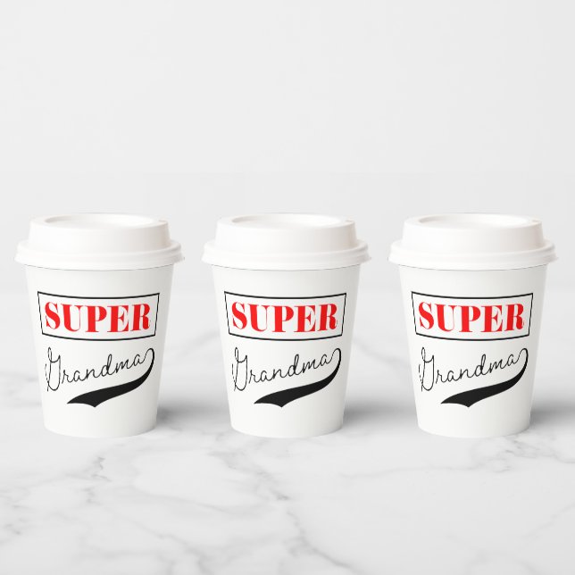 Vasos De Papel Super Abuela (Multi)