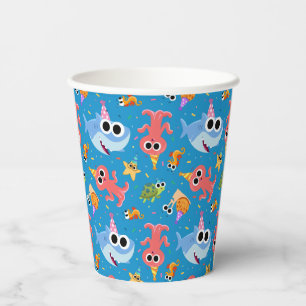Vasos De Papel Super Simple   Finny the Shark Confetti Birthday