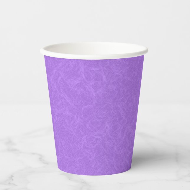 Vasos De Papel Superficie morada texturizada con patrón de remoli (Anverso)
