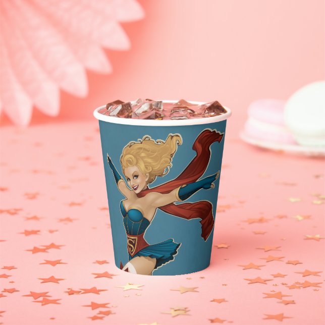 Vasos De Papel Supergirl Bombshell (in situ)