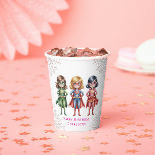 Vasos De Papel Supergirl Heroes fiesta de cumpleaños para Chicas