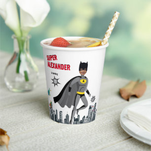 Vasos De Papel Superheroína asombroso niño único fabuloso