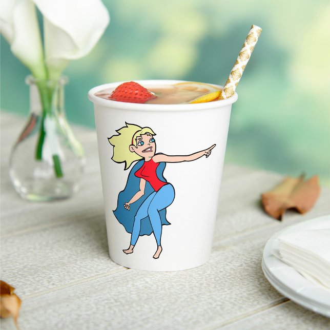 Vasos De Papel Superheroína mujer (Subido por el creador)