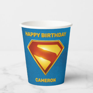 Vasos De Papel Superman Golden S Shield Brilliance