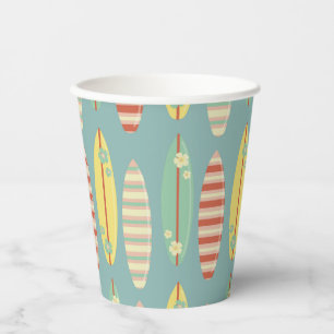 Vasos De Papel Surfing Summer Retro Surf Boards Summer