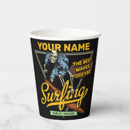 Vasos De Papel Surfista de Waves de Surf Personalizado