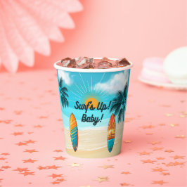 Vasos De Papel Surf's Up Baby - Baby Shower