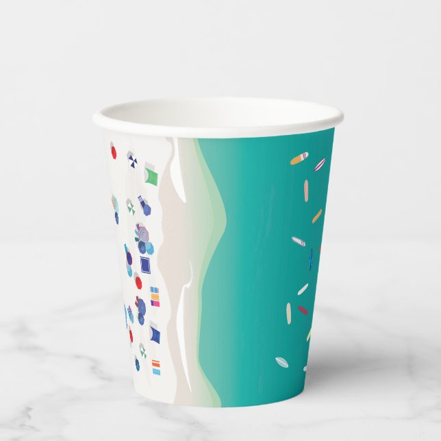 Vasos De Papel Surf's Up Summer Beach Fiesta Paper Cup (Anverso)
