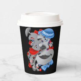 Vasos De Papel Surreal rompecabezas enfrenta a la copa de papel