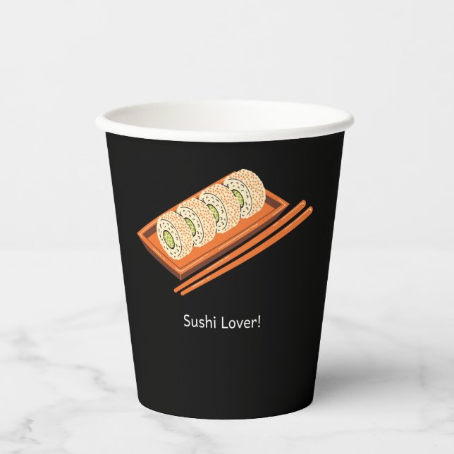 Vasos De Papel Sushi Lover (Anverso)