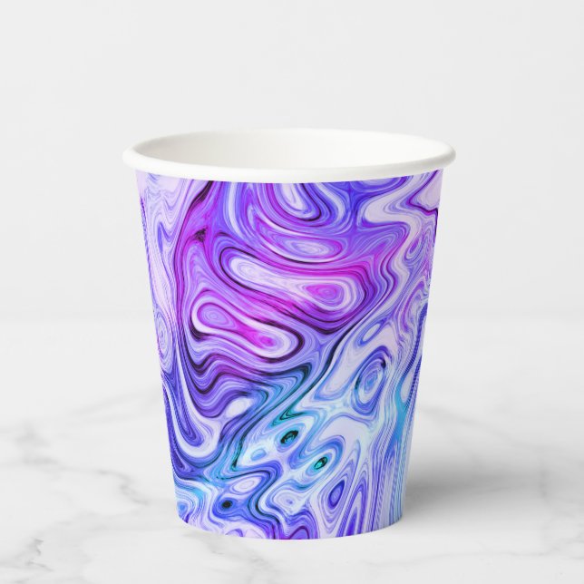 Vasos De Papel susurro fantasmal, pastel de mármol: (Anverso)