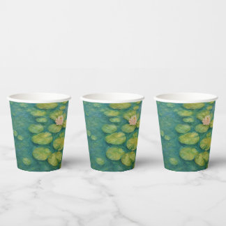 Vasos De Papel Susurros junto al estanque de lirios – Taza de pap
