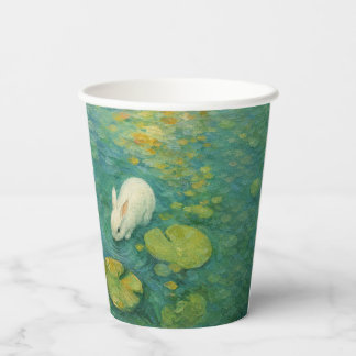 Vasos De Papel Susurros junto al estanque de lirios – Taza de pap