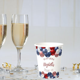 Vasos De Papel Sweet 16 patriótico bandera azul rojo de los Estad