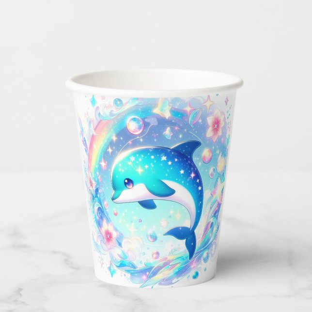 Vasos De Papel Sweet Dolphin Baby Shower (Anverso)