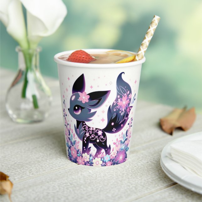 Vasos De Papel Sweet Enchanted Fox Baby Shower (in situ)