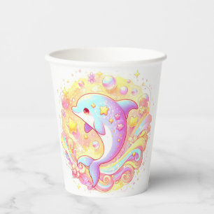 Vasos De Papel Sweet Fantasy Dolphin Baby Shower