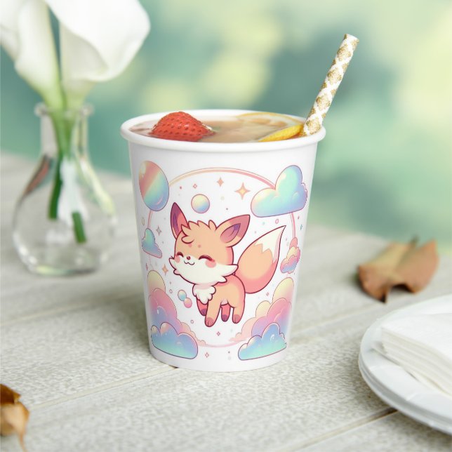 Vasos De Papel Sweet Fox Baby Shower (in situ)