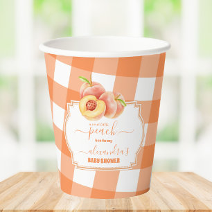 Vasos De Papel Sweet Little Peach Baby Shower