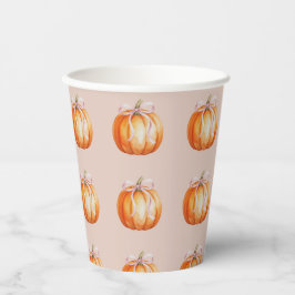 Vasos De Papel Sweet Little Pumpkin Girl Baby Shower