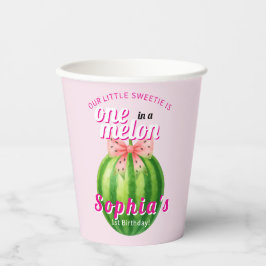 Vasos De Papel Sweet Melon First Birthday Party