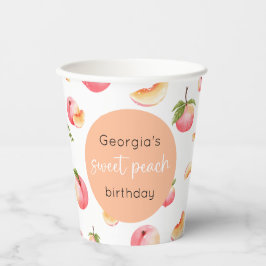 Vasos De Papel Sweet Peach 1º cumpleaños