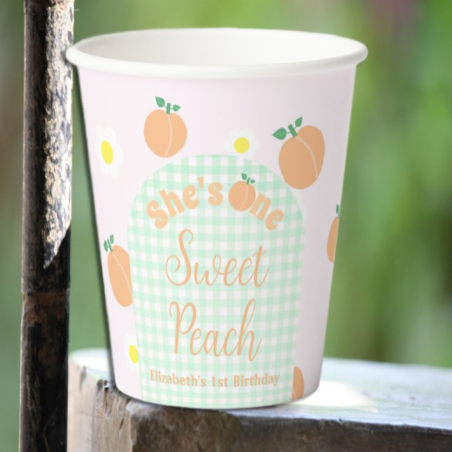 Vasos De Papel Sweet Peach 1º cumpleaños (Subido por el creador)