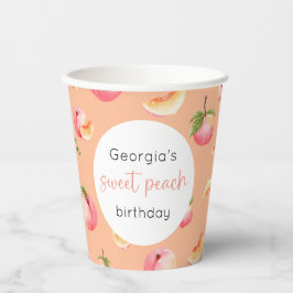 Vasos De Papel Sweet Peach 1º cumpleaños