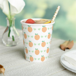 Vasos De Papel Sweet Peach Elegant Baby Shower