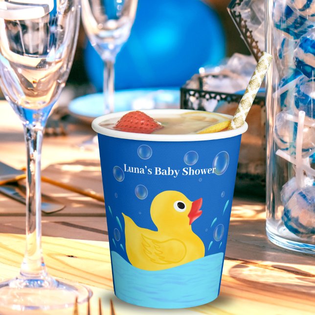 Vasos De Papel Sweet Rubber Ducky Bubbles Baby Shower (Subido por el creador)