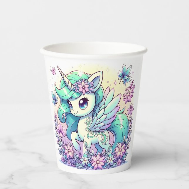 Vasos De Papel Sweet Unicorn Baby Shower (Anverso)