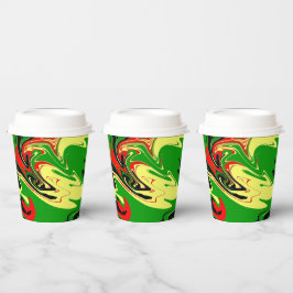 Vasos De Papel Swirls Afrocéntrico