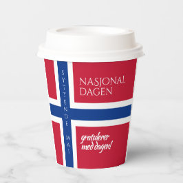 Vasos De Papel Syttende Mai Bandera del Día Nacional Noruego del