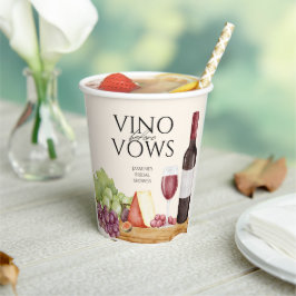 Vasos De Papel Tabla de fiambres "Vino antes de votos" Desayuno d