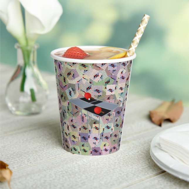 Vasos De Papel Tablas Ping Pong, (in situ)