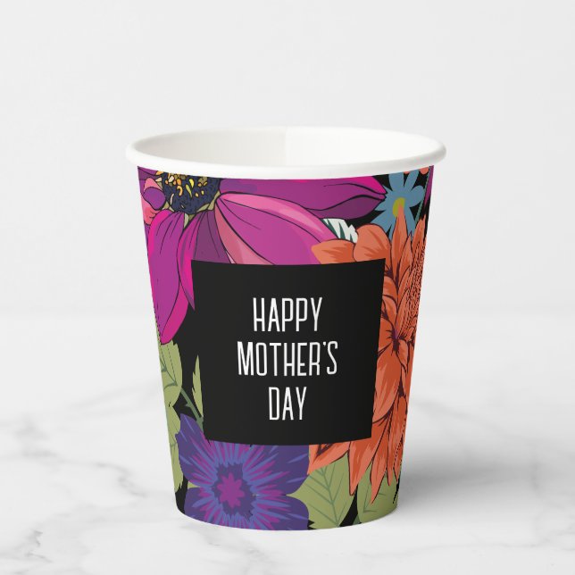 Vasos De Papel Tableware del Día de la Madre Feliz (Izquierda)