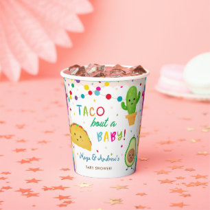 Vasos De Papel Taco acerca de un bebé - fiesta temática de la duc