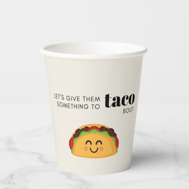 Vasos De Papel Taco Pun Fiesta Cups (Anverso)