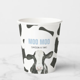 Vasos De Papel TACU TACU Tengo Dos Estampado de Vaca Cumpleaños 2
