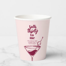 Vasos De Papel Talk Thirty To Me Fiesta De Cócteles De Cumpleaños