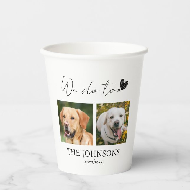 Vasos De Papel También personalizamos bodas de mascotas (Anverso)
