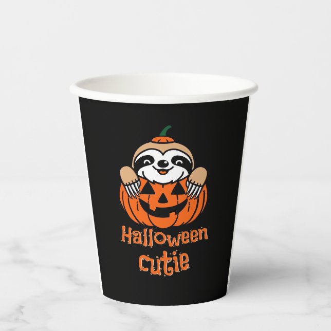 Vasos De Papel Tamiseta esencial de Halloween (Anverso)