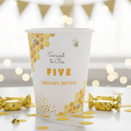 Vasos De Papel Tan dulce de cumpleaños para los niños de las abej