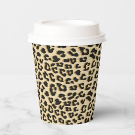Vasos De Papel Tan Leopard Print